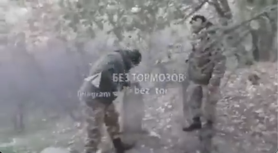 Armenians in Karabakh vandalising an Azerbaijani graveyard